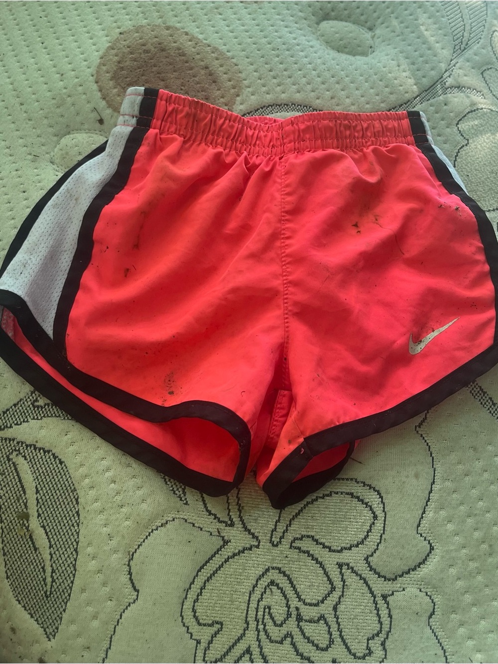 Nike Kids Neon Pink Athletic Shorts with Black Trim